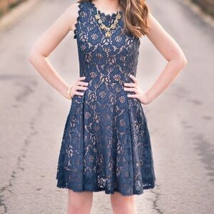 city studio lace floral dress
